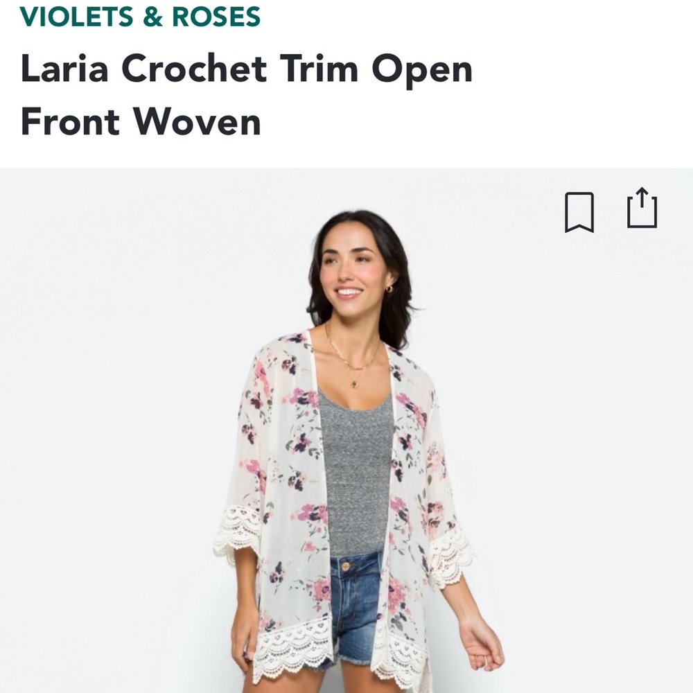 Mason and Bell  Stitch Fix, Large/Pink and White, open front Brand New Not Worn